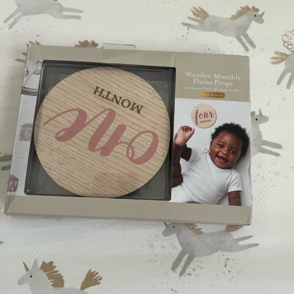 Gently Used Kate & Milo Wooden Monthly Photo Props